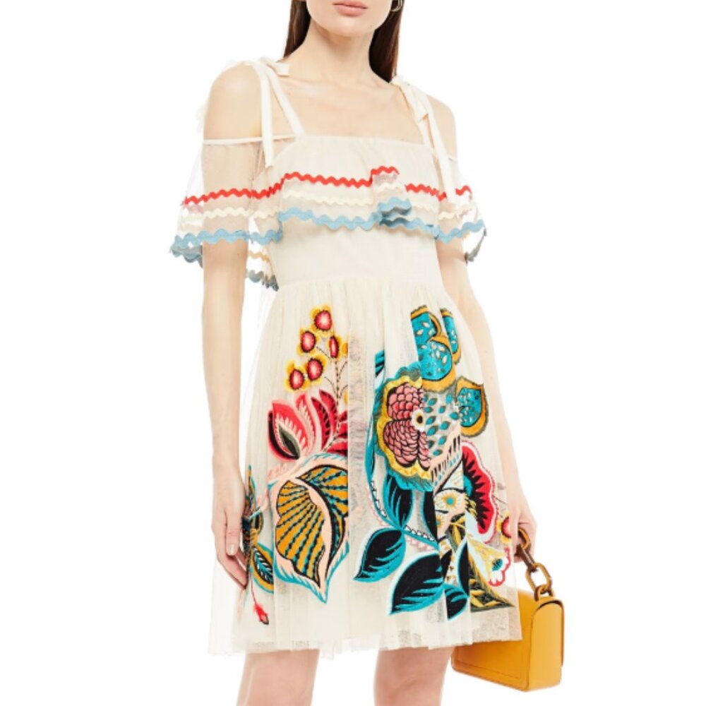 NWT RED Valentino Off Shoulder Spanish Inspired Dreas